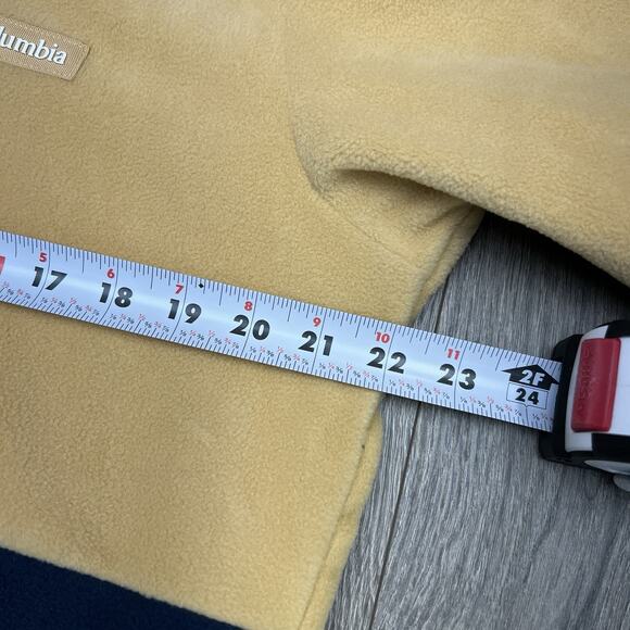 Columbia 1/2 Fleece Jacket Size Medium Mens Yellow Blue Sequoia Grove $60 - Picture 6 of 13